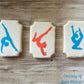 Gymnast Cookie Stencils APPLIED TO COOKIES BY DANI MATIAS