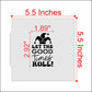 Measurements of the Let the Good Times Roll Mardi Gras Cookie Stencil