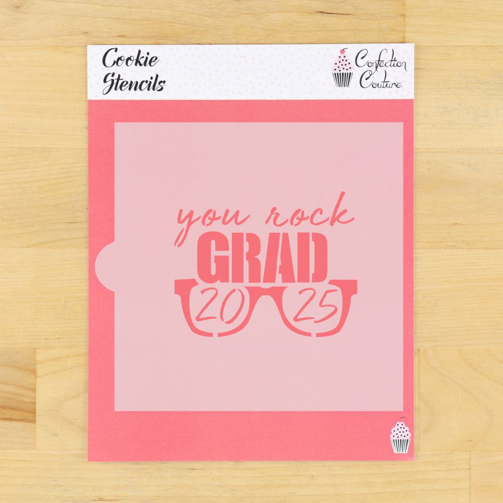 You Rock Grad Cookie Stencil
