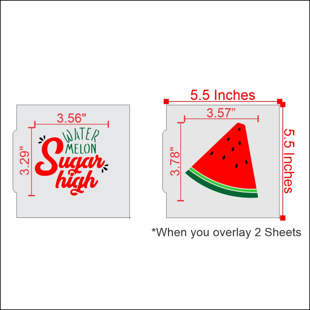 Watermelon Sugar Cookie Stencil Set