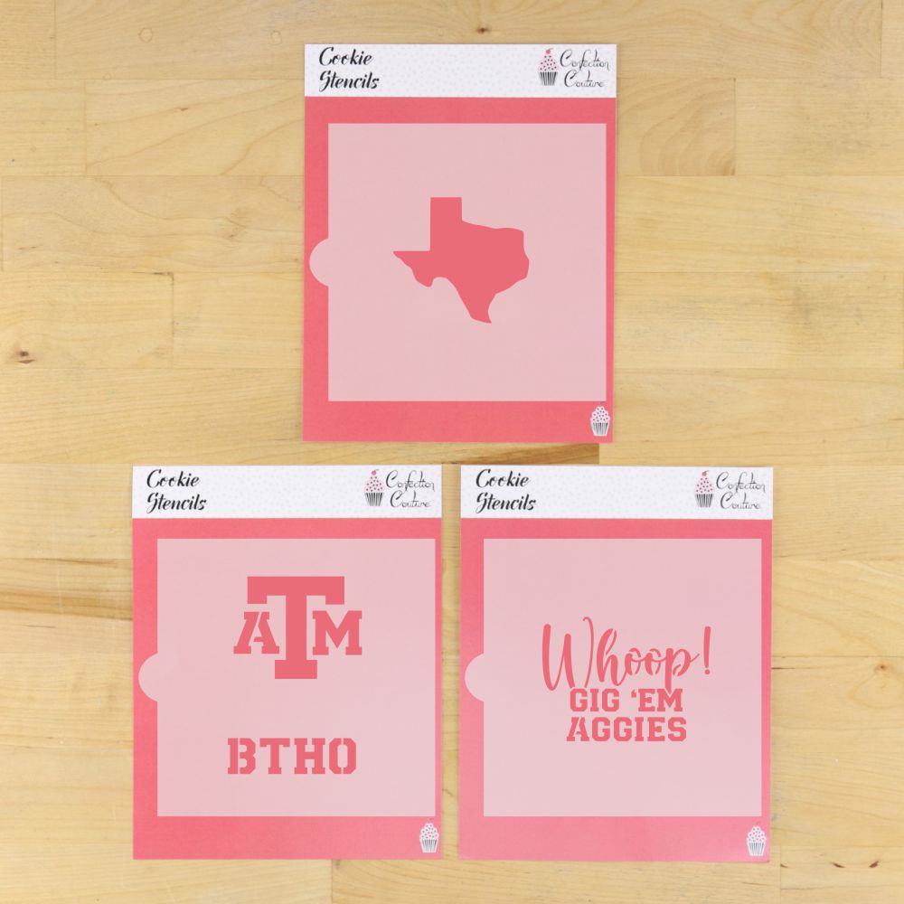 Aggies Cookie Stencil Set