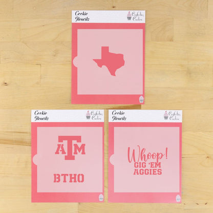 Aggies Cookie Stencil Set