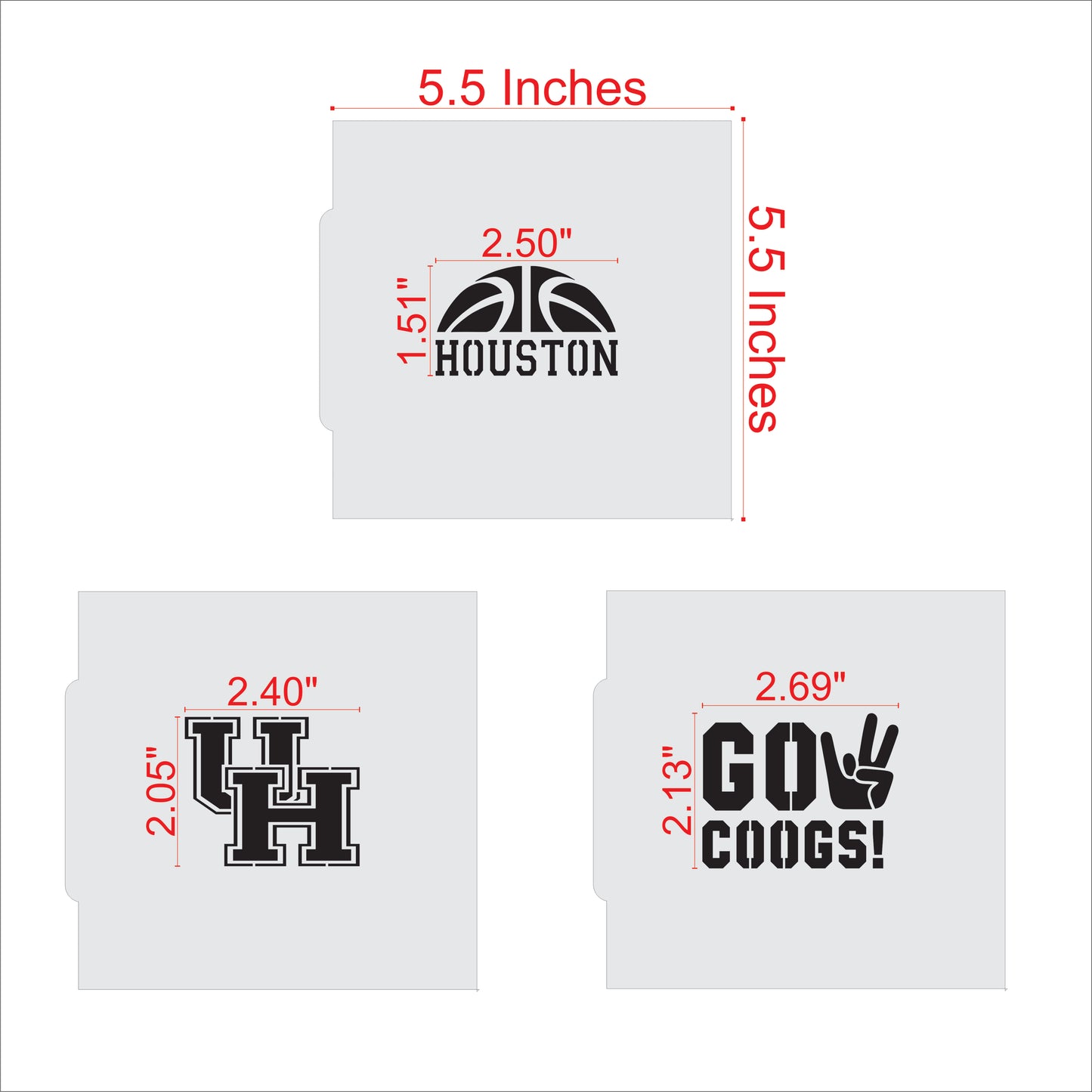 Go Coogs Cookie Stencil Set