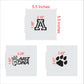 Bear Down University of Arizona Cookie Stencil Set Measurements