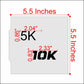 5K and 10K Race Cookie Stencil Measurements