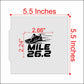 Mile 26.2 Marathon Cookie Stencil dimensions