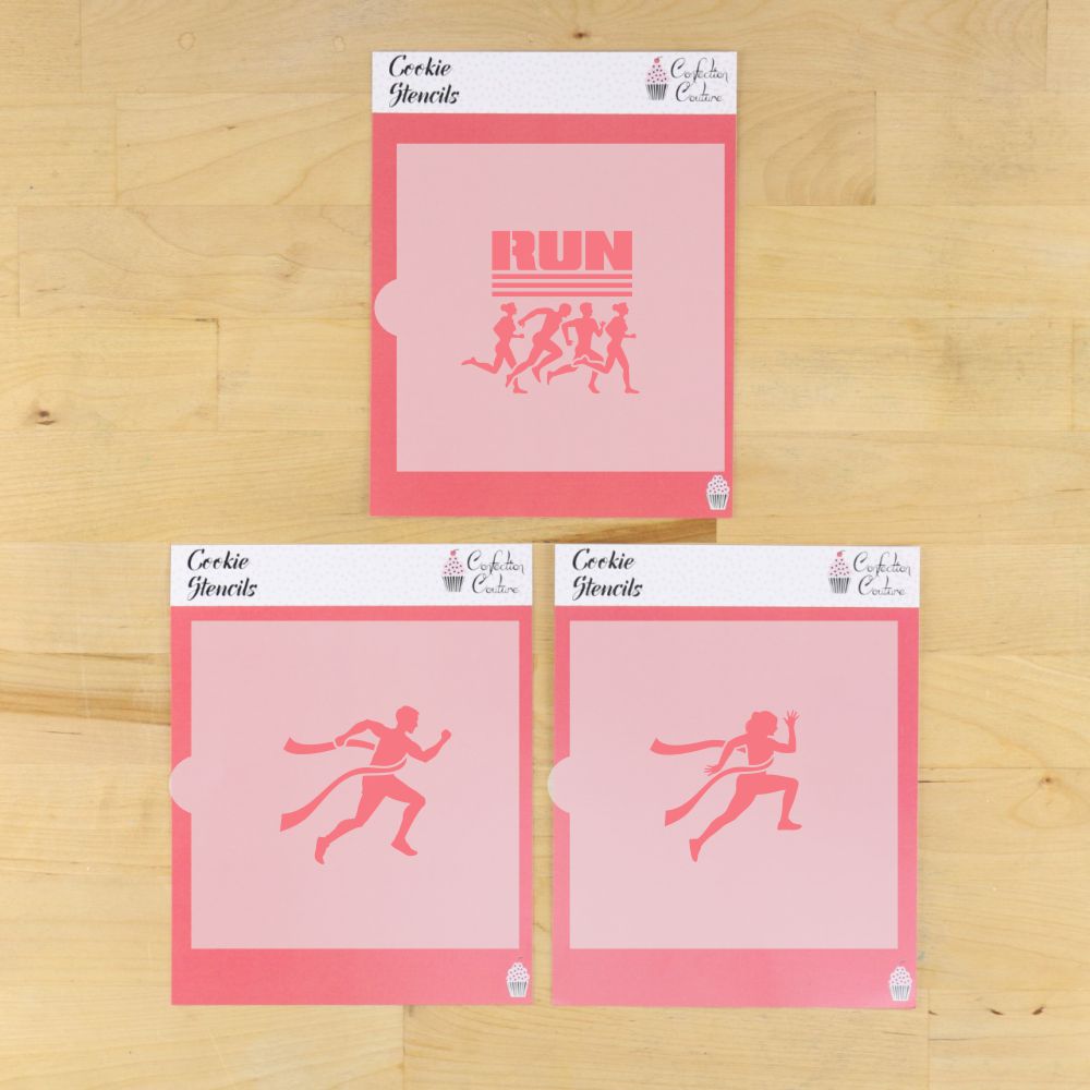 Race Runner Cookie Stencil Set