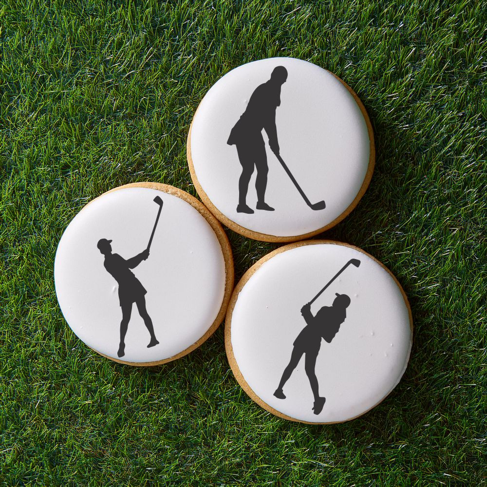 Female Golfer Cookie Stencil