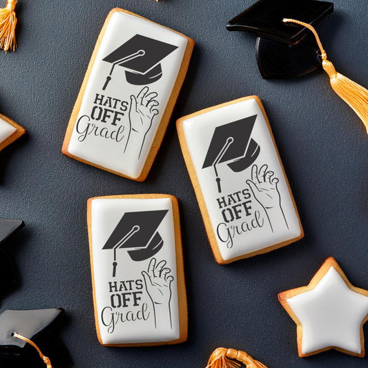 Hats Off Grad Cookie Stencil