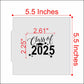 Class of 2025 Graduation Cookie Stencil Dimensions