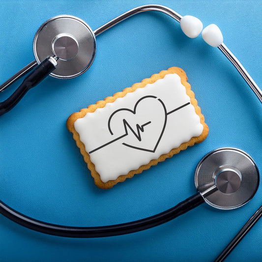 EKG With Heart Medical Professionals Cookie Stencil