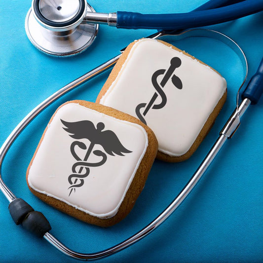 Medical Caduceus Symbols Cookie Stencil