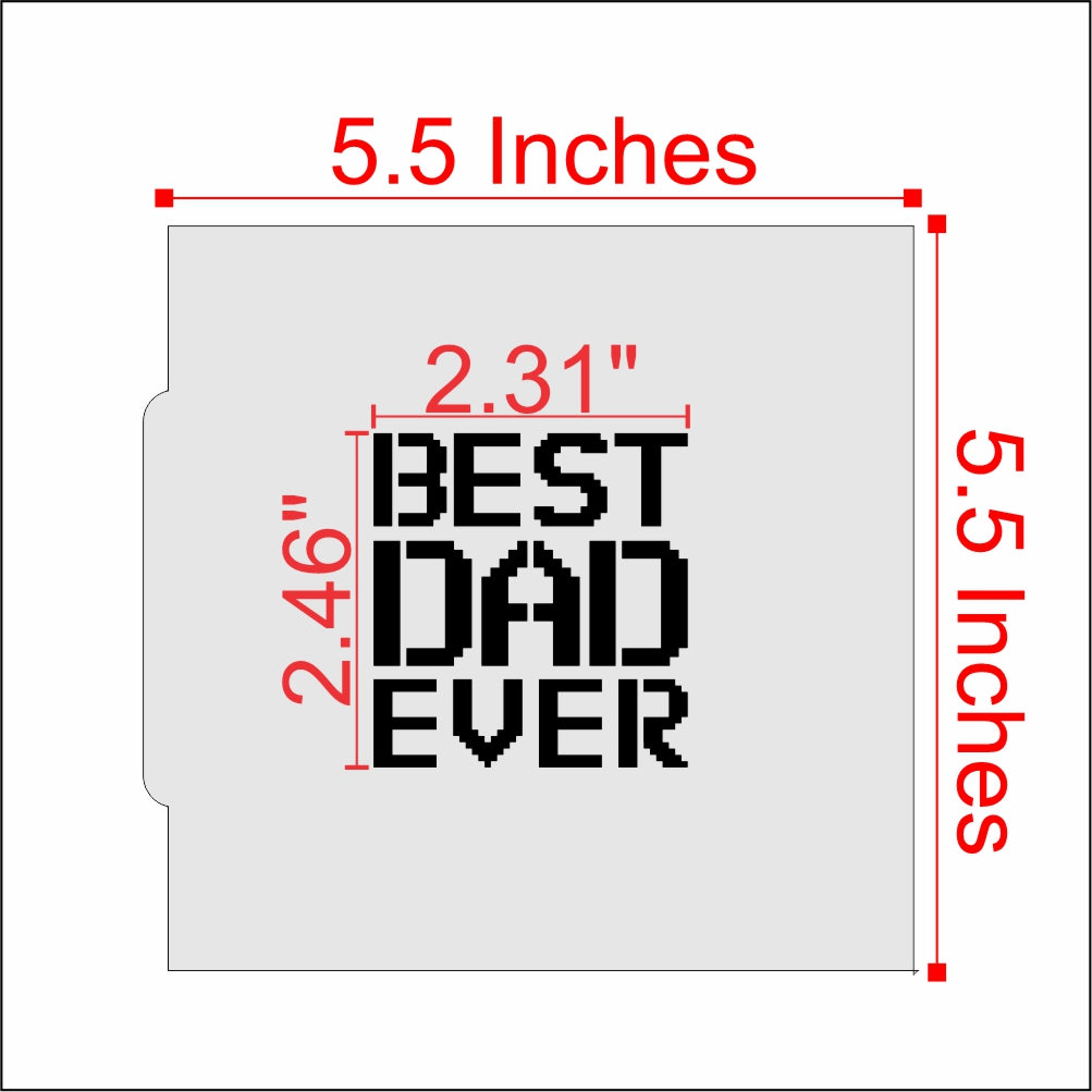 Video Game Best Dad Ever Cookie Stencil