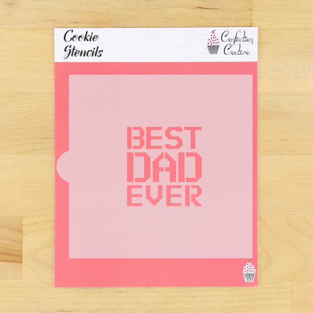 Video Game Best Dad Ever Cookie Stencil