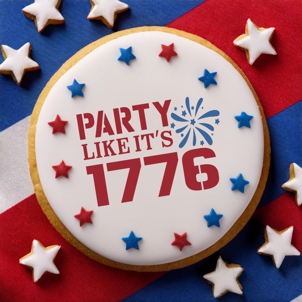 Party Like It's 1776 Cookie Stencil