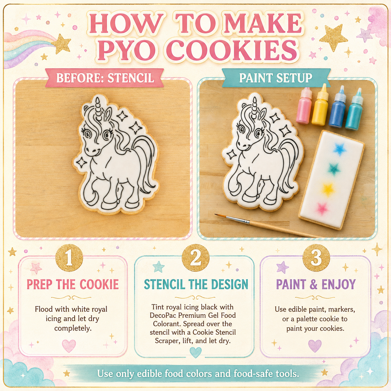 Unicorn Paint Your Own Cookie Stencil