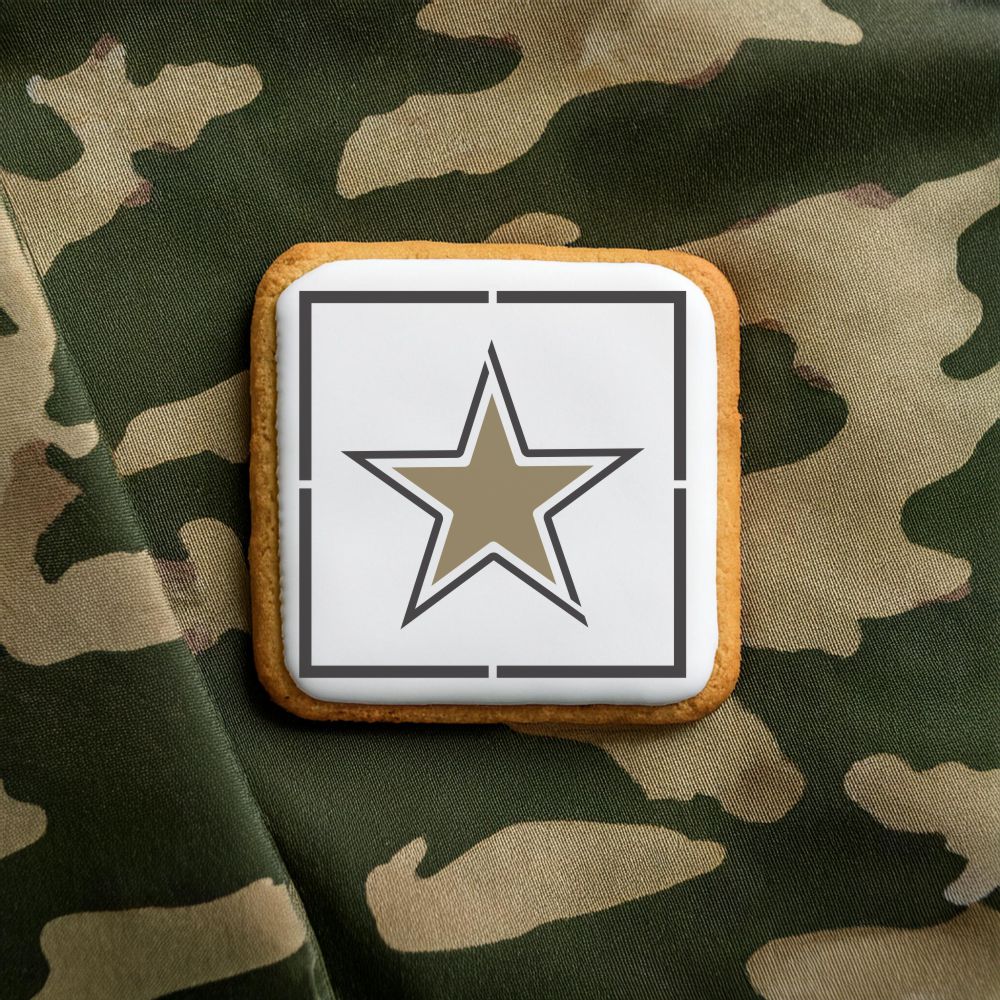 Army Star Cookies for Military Appreciation and Veteran's Day