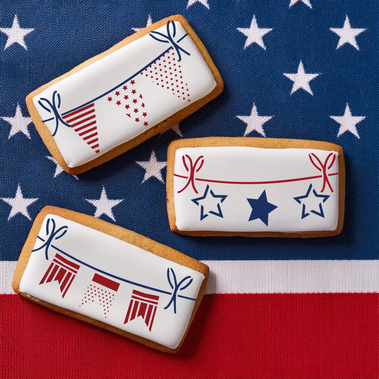 Stars and Stripes Flag Cookie Stencils