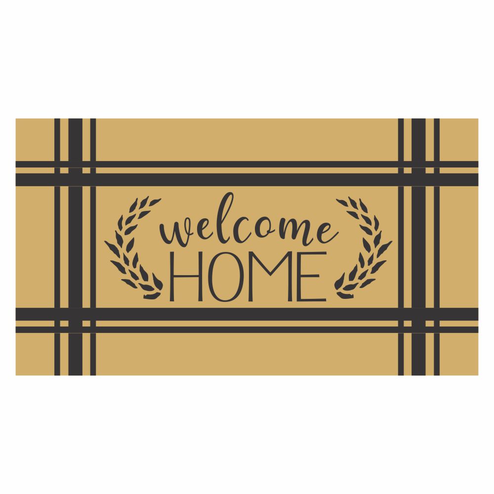 Welcome Home Mat Cookie Stencil design mockup