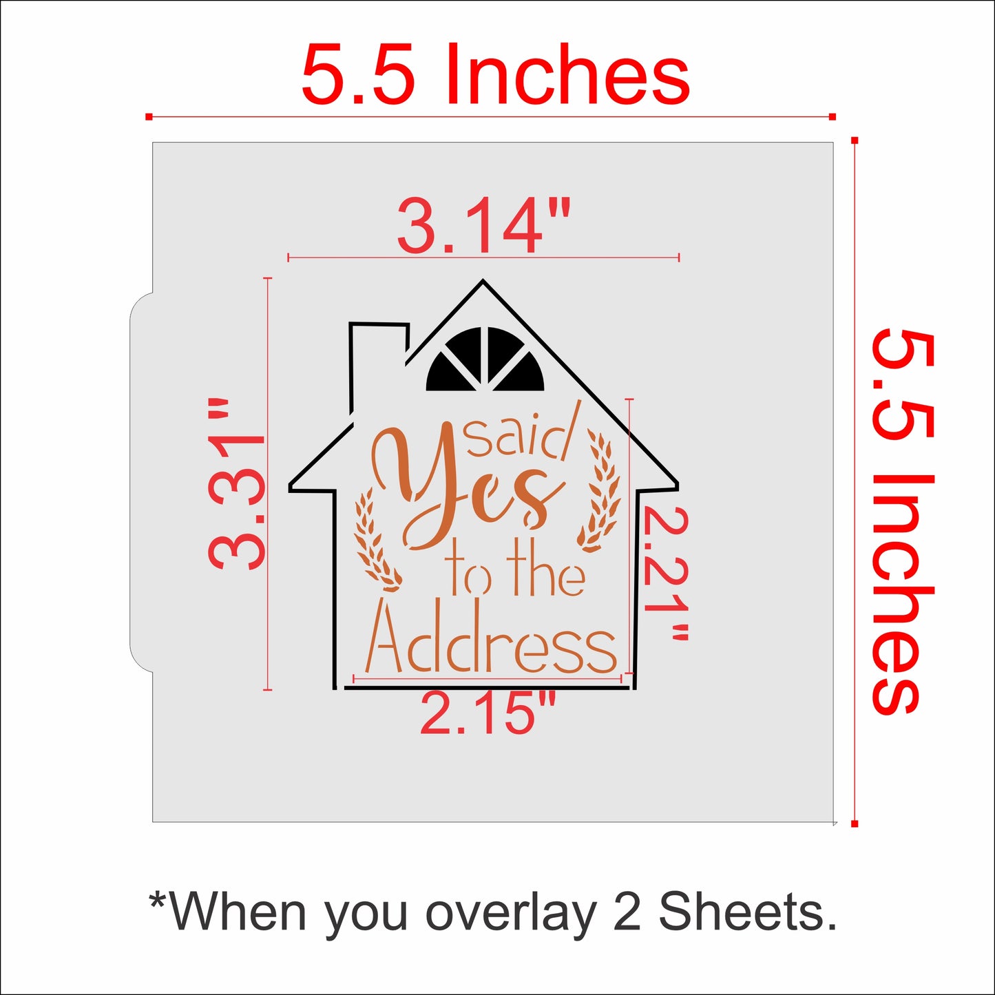Yes to the Address Housewarming Cookie Stencil