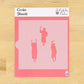 Female Graduate Silhouettes Cookie Stencil Sheet 1