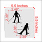 Measurements for Skier Cookie Stencils