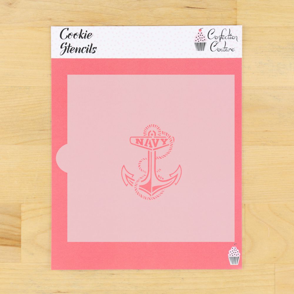 Navy Anchor Cookie Stencil