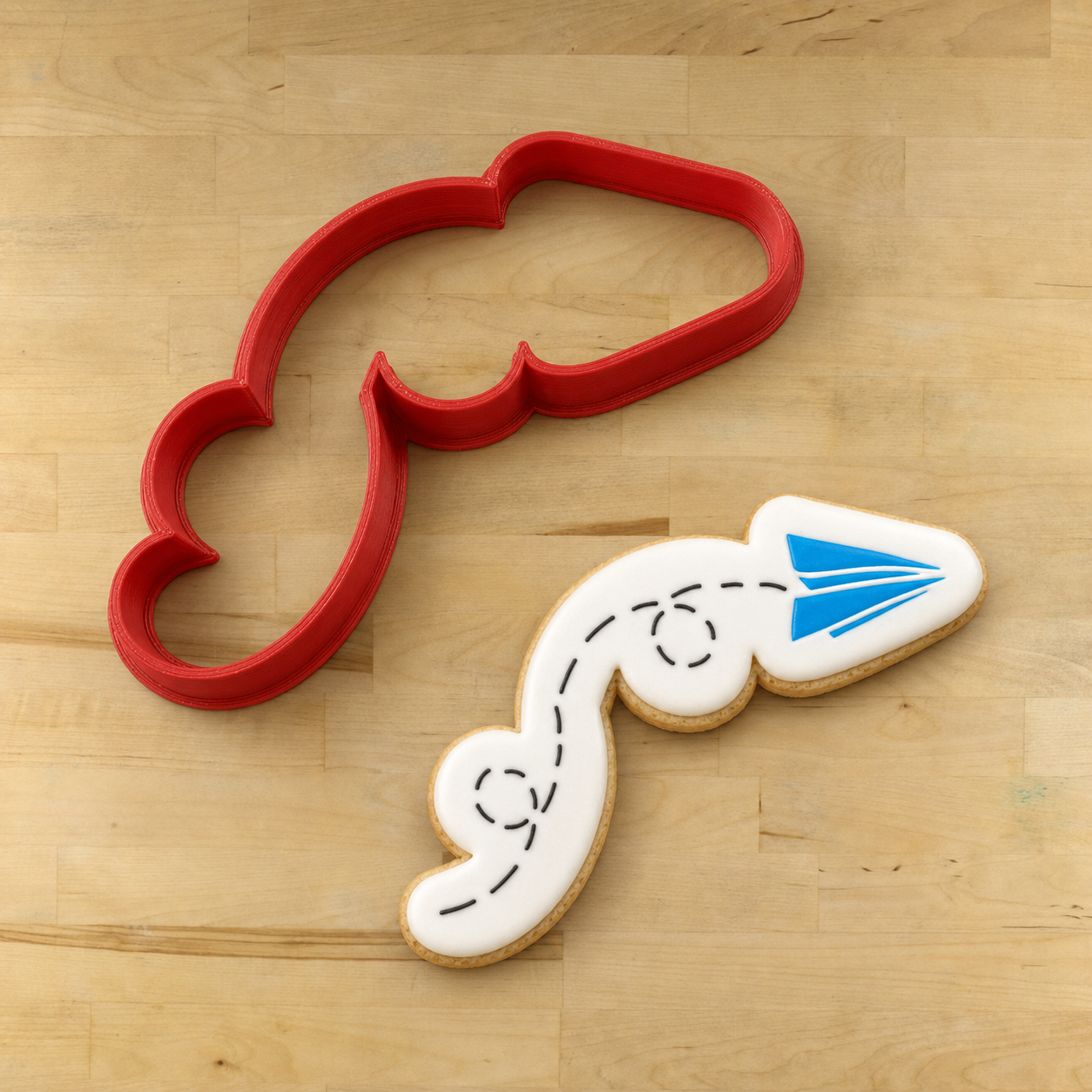 Paper Airplane Back to School Cookie Stencil