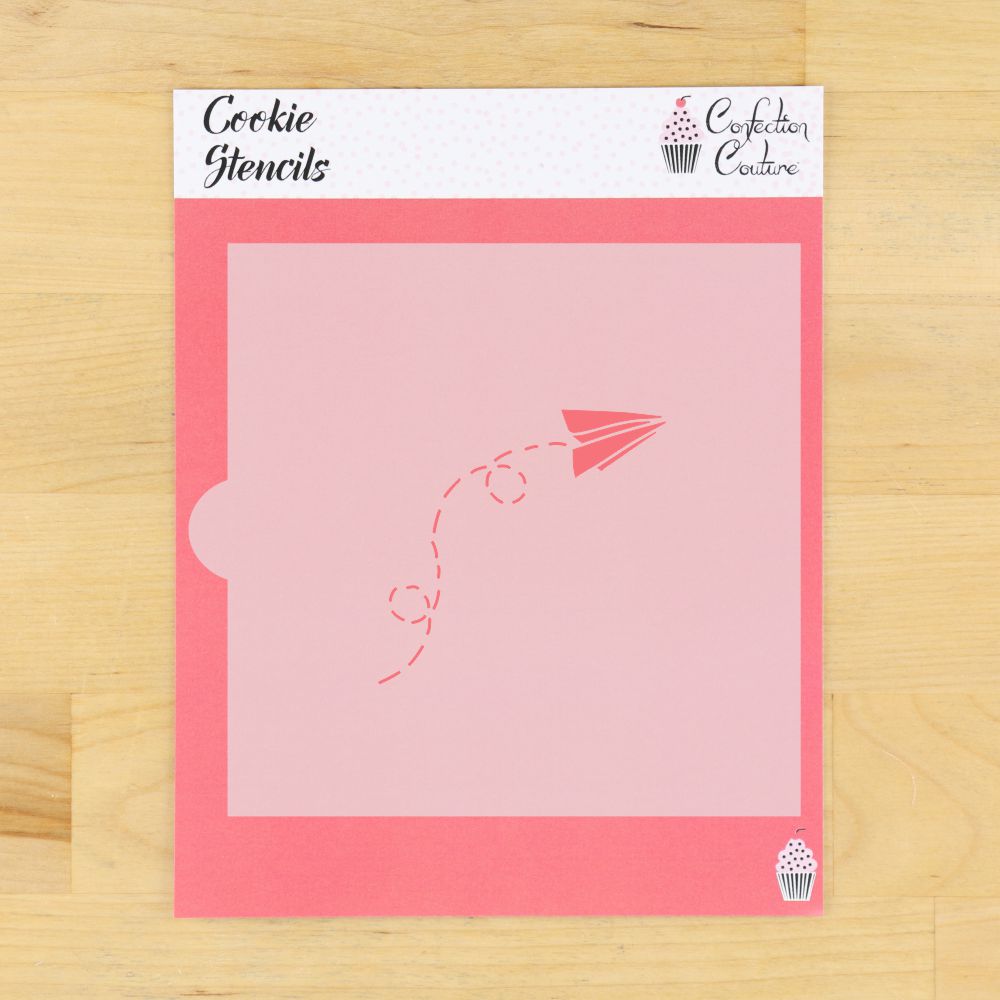 Paper Airplane Back to School Cookie Stencil