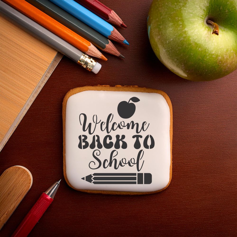 Welcome Back to School Cookie Stencil