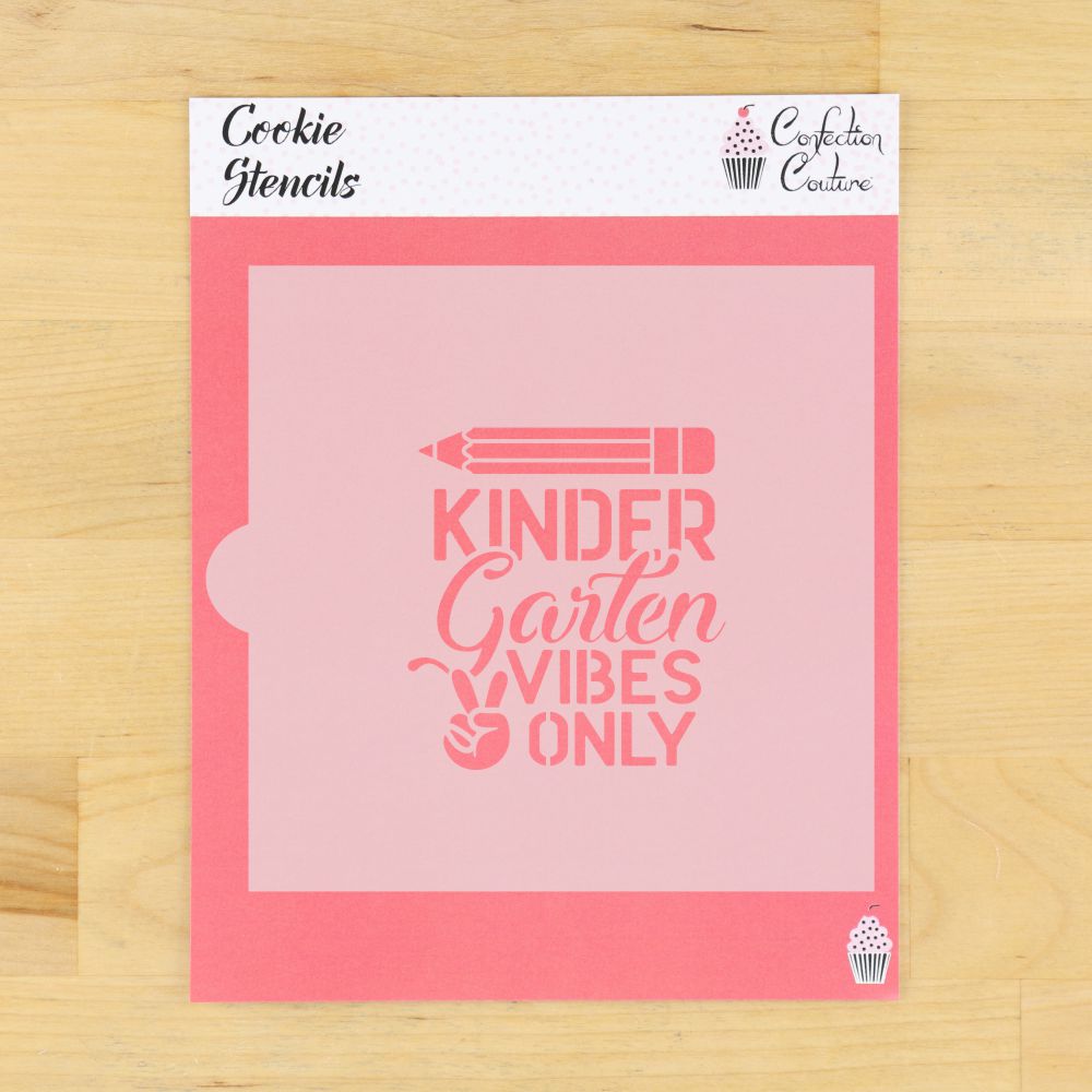 Kindergarten Vibes Back to School Cookie Stencil