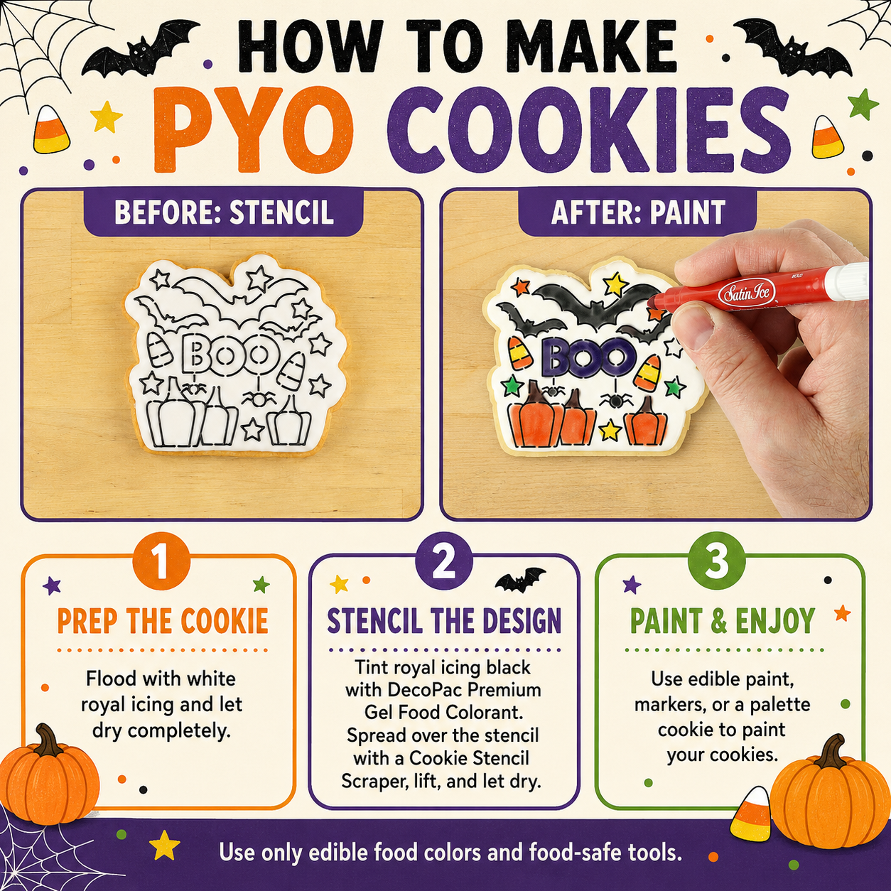 Boo Bat Paint Your Own Cookie Stencil