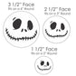 Jack Skellington Faces Cookie Stencil Measurements