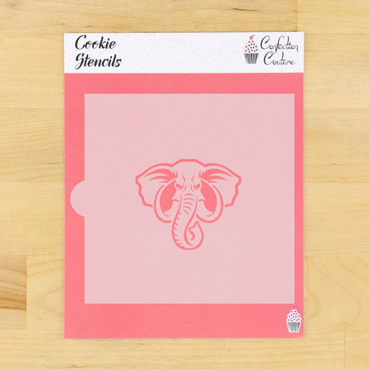 Elephant Mascot Cookie Stencil