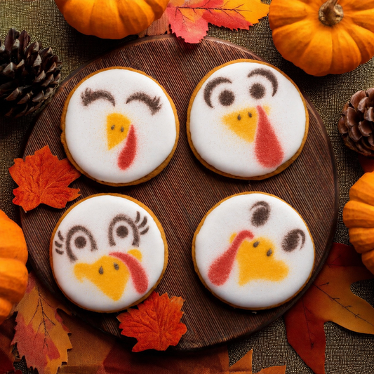 Custom Thanksgiving Turkey Face Cookie Stencils