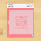 A Little Love Note Valentine Cookie Stencil featuring musical notes and hearts for romantic cookie designs.