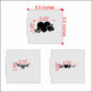 Valentine Hearts Cookie Stencil Measurements