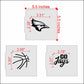 Go Jays cookie stencil set featuring Blue Jay and basketball designs, perfect for game-day treats and celebrations.