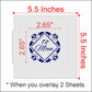 To Mom tile cookie stencil design with Mediterranean blue pattern, perfect for Mother's Day cookie decorating.