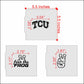 Fear the Frog Cookie Stencil Set featuring TCU design for decorating cookies at game day events.
