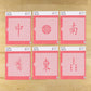 Set of Mahjong Tiles Cookie Stencils featuring iconic symbols for cookie decorating fun.