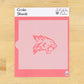 Wildcat mascot cookie stencil packaging designed for baking team spirit treats, perfect for events and celebrations.