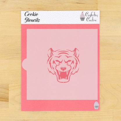 Bear mascot cookie stencil packaging for baking and decorating sweet treats for Bears fans.