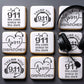 Decorated cookies using the 911 Dispatcher Cookie Stencil Set with heartfelt messages of appreciation.