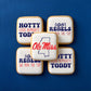 Decorative cookies featuring Ole Miss and Go Rebels designs for game day, perfect for school pride and celebrations.