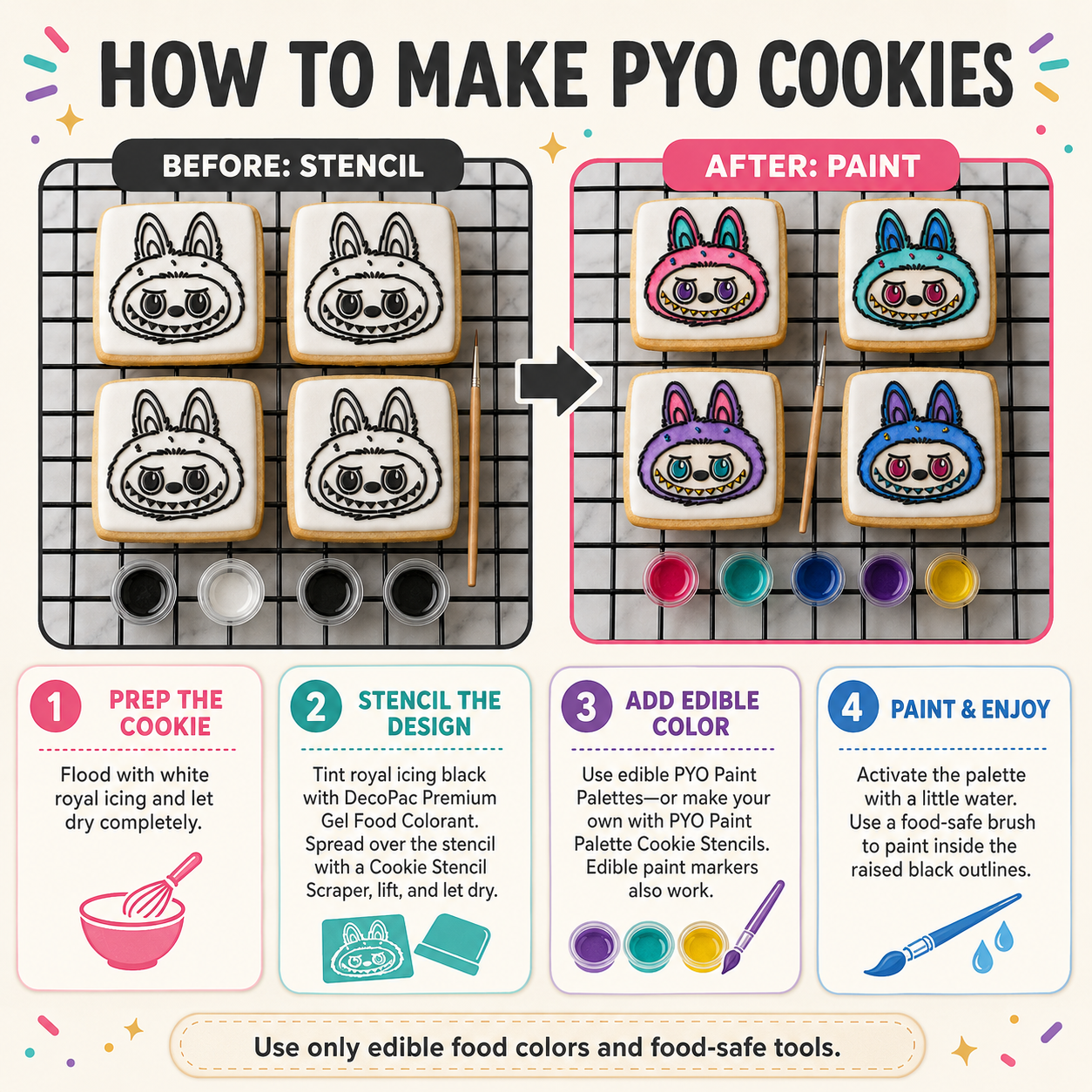 Monster Paint Your Own Cookie Stencil