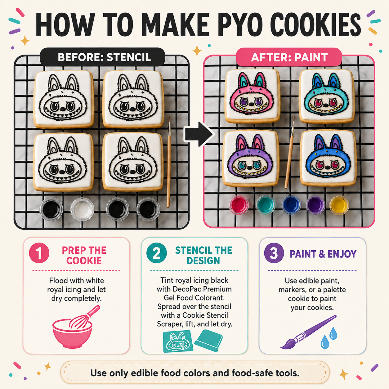 Monster Paint Your Own Cookie Stencil