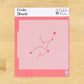 Virgo Constellation Zodiac Cookie Stencil in its Packaging
