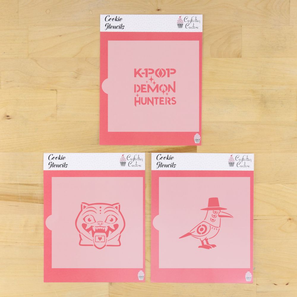 K-Pop Character Stencil Set in their packaging