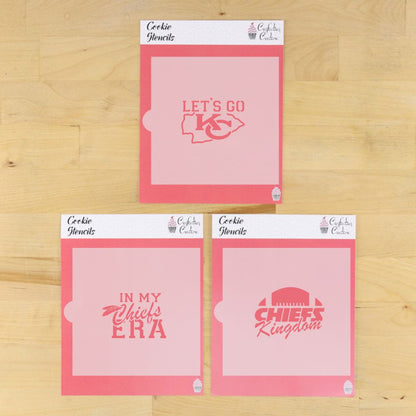 Chiefs Kingdom Cookie Stencil Set in their packaging